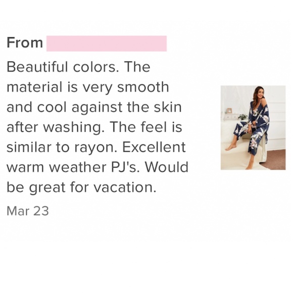 3 Piece Navy Color Floral Print Pajama Set - Picture 7 of 10